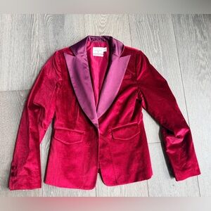 Altuzarra x Target Collab Velvet Blazer in Red / Burgundy Size Small